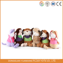 Yk EN71 valentine day plush floppy toy pug dog